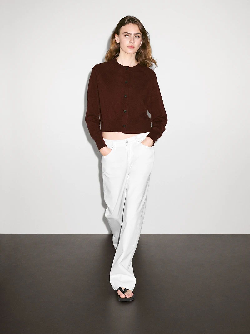 Cardigan manches longues 100 % cachemire