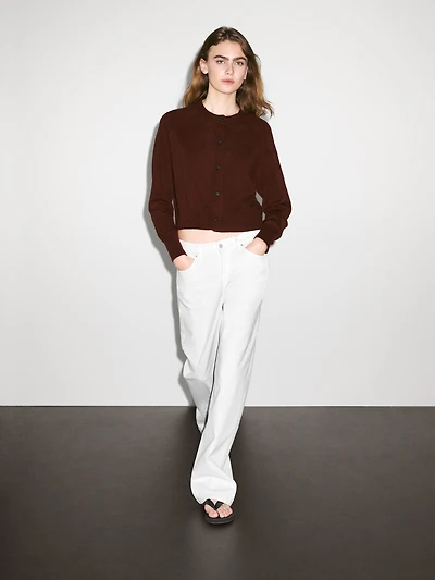 Cardigan manches longues 100 % cachemire