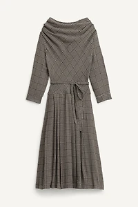 ROBE À CARREAUX PLIS PLATS LIMITED EDITION