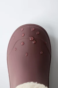 FLEECE LINED RAIN BOOTS