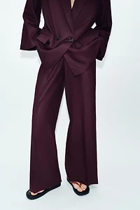 STRAIGHT LEG LINEN PANTS