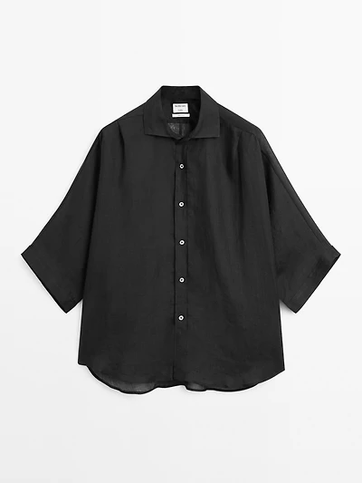 Batwing sleeve 100% ramie shirt - Studio
