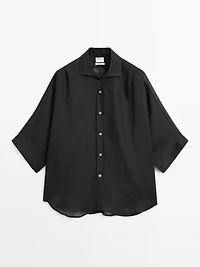 Batwing sleeve 100% ramie shirt - Studio