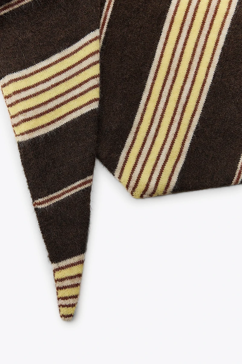 STRIPED KNIT BANDANA