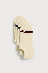 4-PACK OF STRIPED INVISIBLE SOCKS