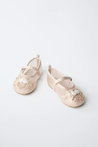 BALLERINES EN ORGANZA À FLEURS