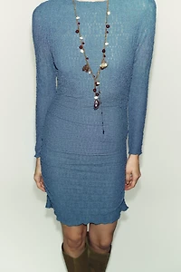 STRUCTURED DRAPED MINI DRESS