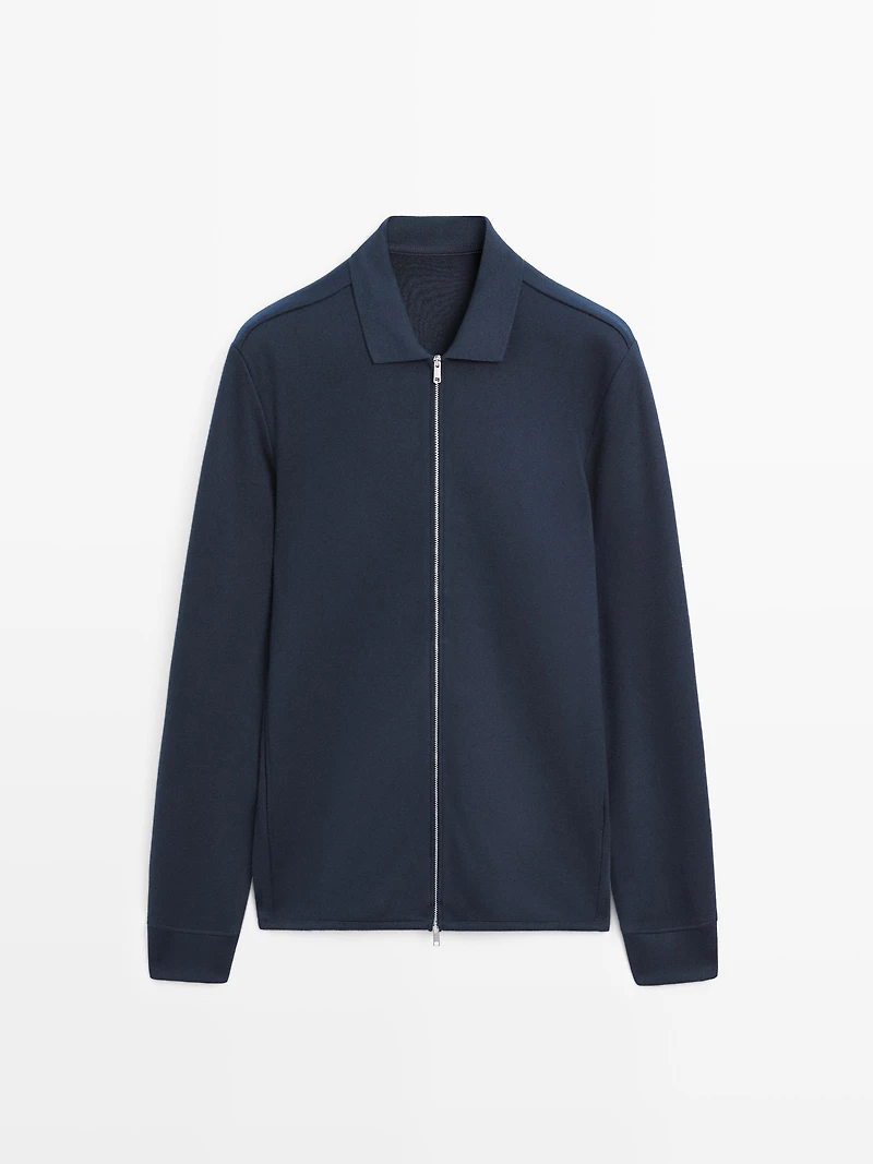 Veste fermeture Éclair avec col