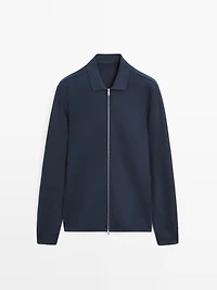 Veste fermeture Éclair avec col