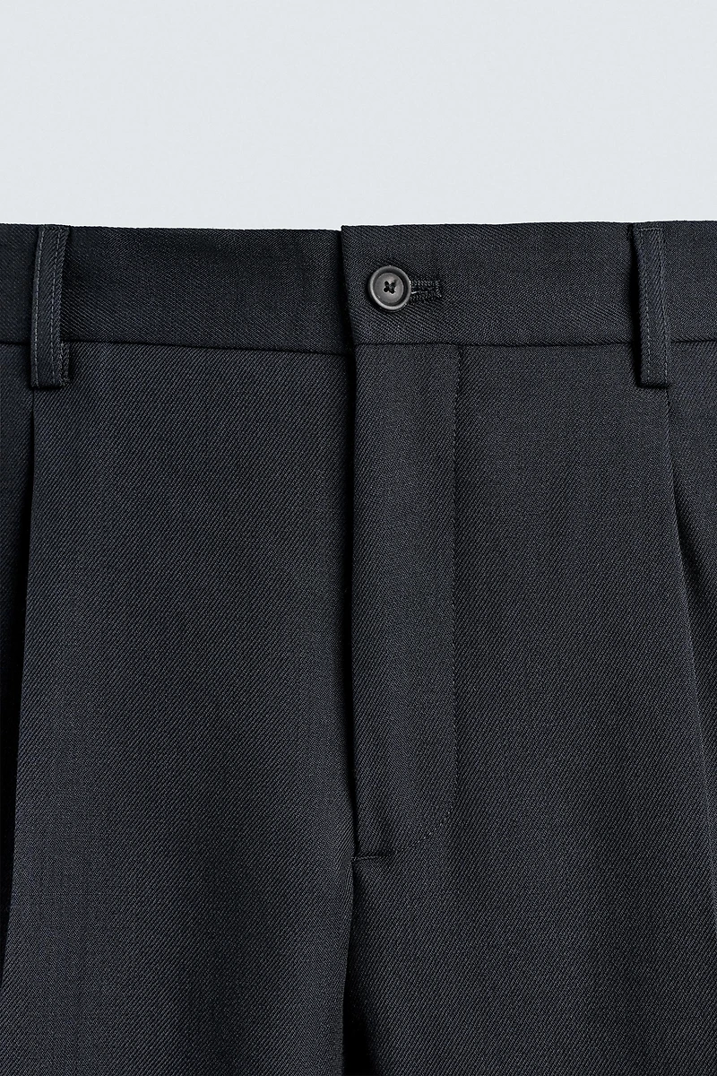 100% WOOL REGULAR FIT PANTS