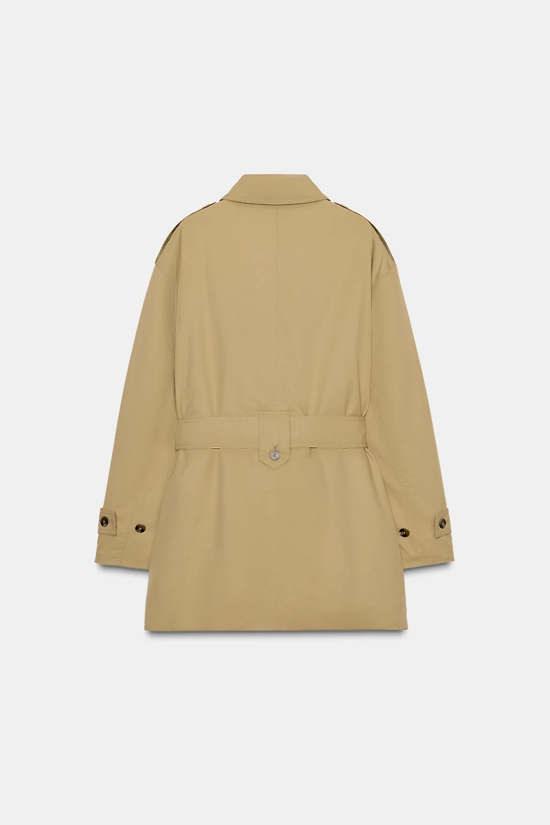 ZW COLLECTION BELTED PADDED TRENCH COAT