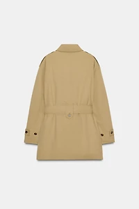 ZW COLLECTION BELTED PADDED TRENCH COAT