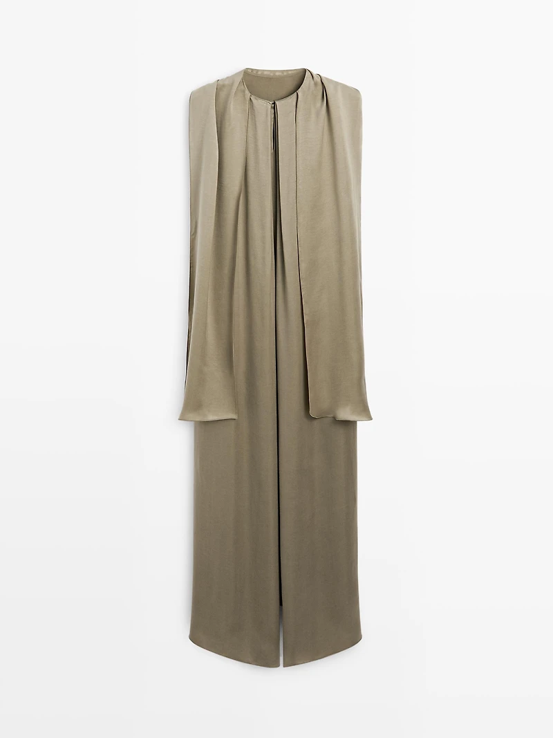 Flowing dress with cape detail - STUDIO
