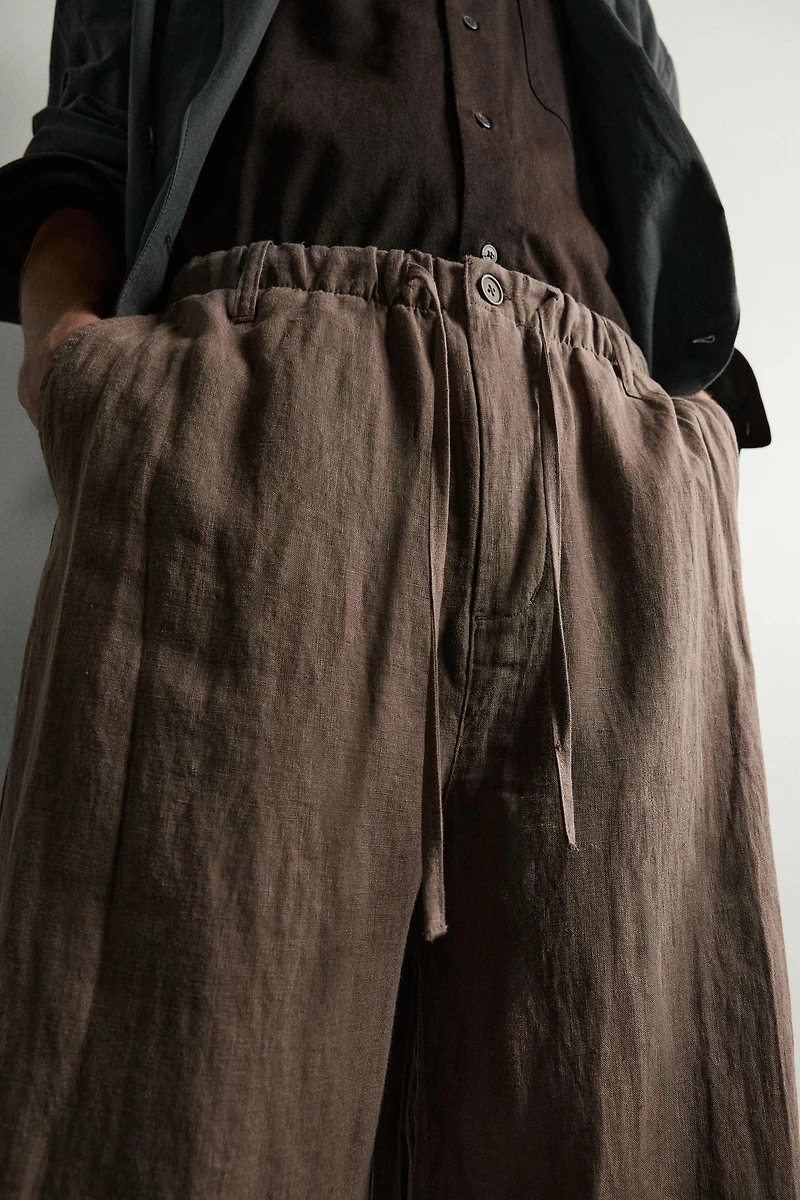 100% LINEN RELAXED FIT PANTS