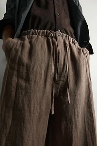 100% LINEN RELAXED FIT PANTS