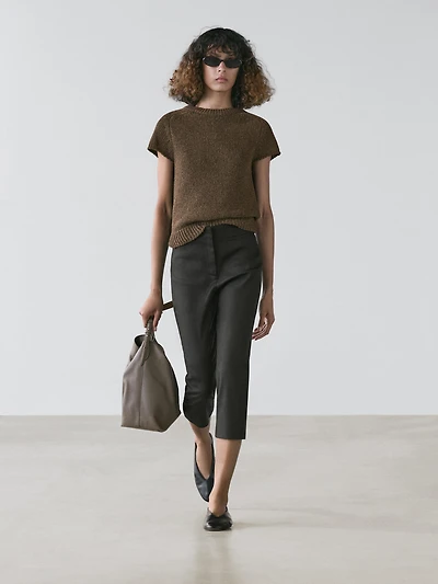Linen blend capris