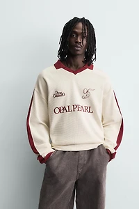 RETRO FOOTBALL EMBROIDERED POLO SHIRT