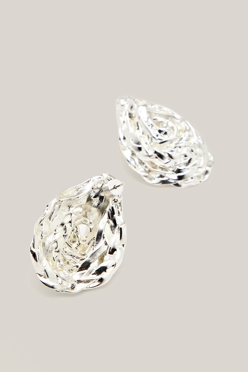 Earrings with textured basket piece - LIMITED EDITION