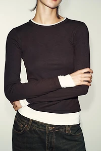 T-SHIRT DOUBLE CONTRASTE