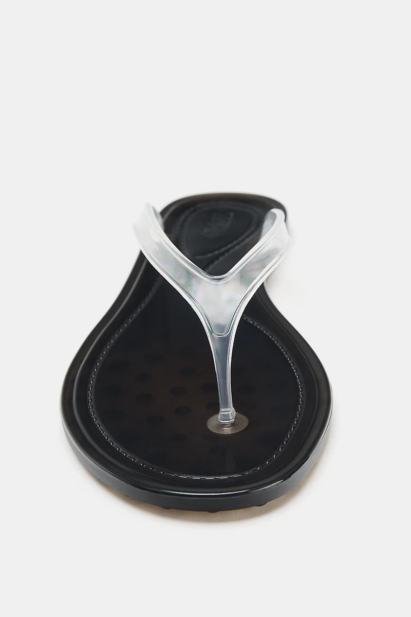 VINYL SLIDE SANDALS