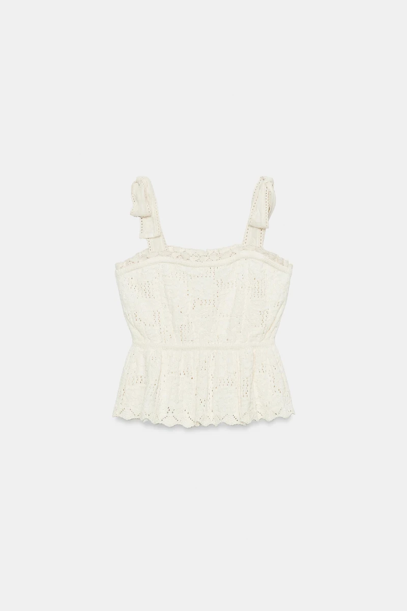ROMANTIC KNIT TIE TOP
