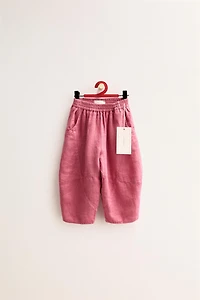 ZARA TIMELESS - 100% LINEN BALLOON PANTS WITH CUT-OUTS