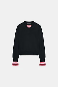 COMBINATION STRIPED KNIT JUMPER