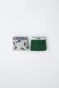 6-14 YEARS / TWO-PACK OF NFL © OUTER STUFF BOXERS
