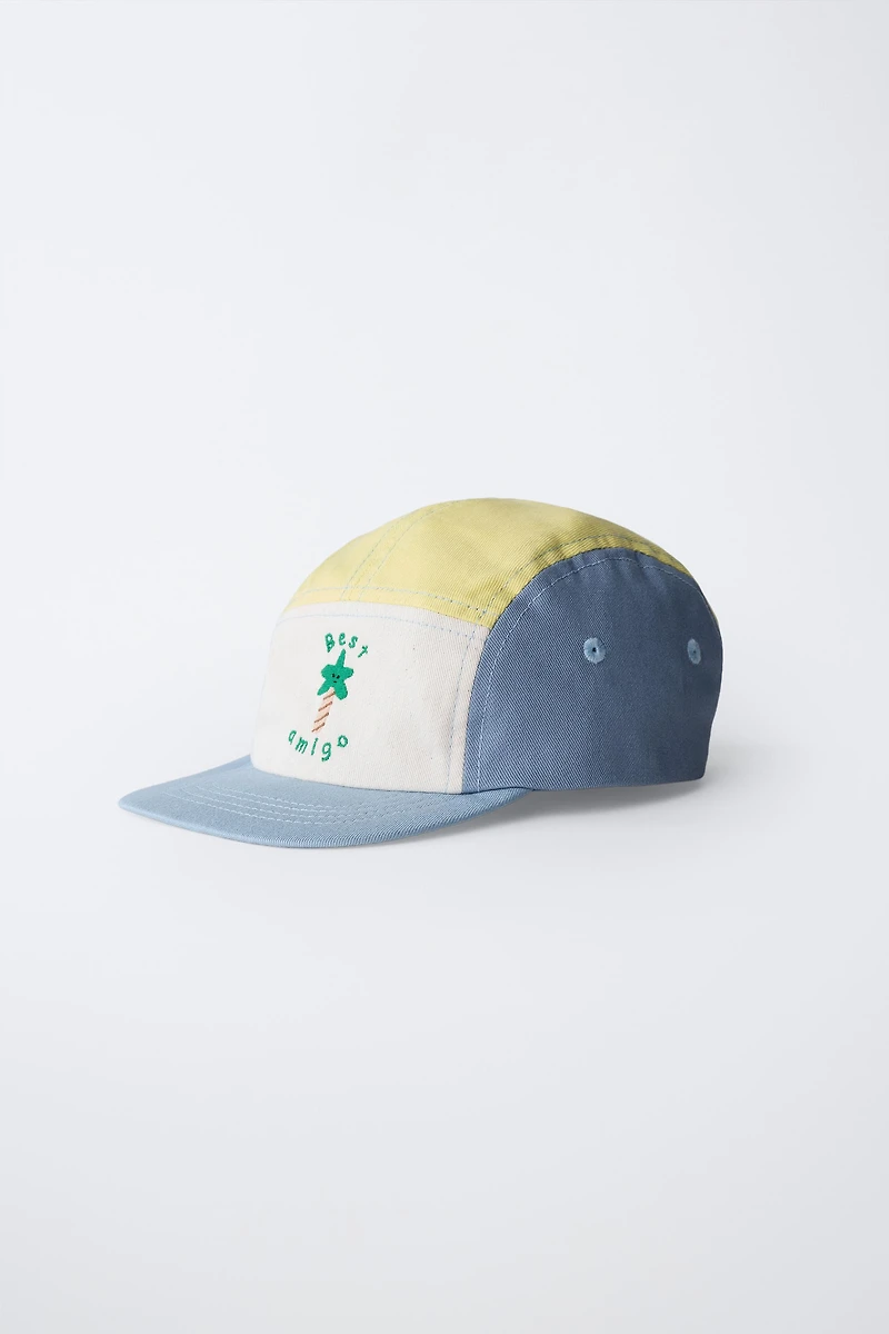 CASQUETTE PALMIER BRODÉ COLOR BLOCK