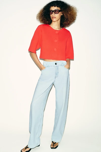 Z1975 HIGH WAIST WIDE STRAIGHT JEANS