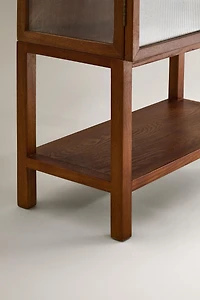 BUFFET EN BOIS DE FRÊNE ET PORTES EN VERRE