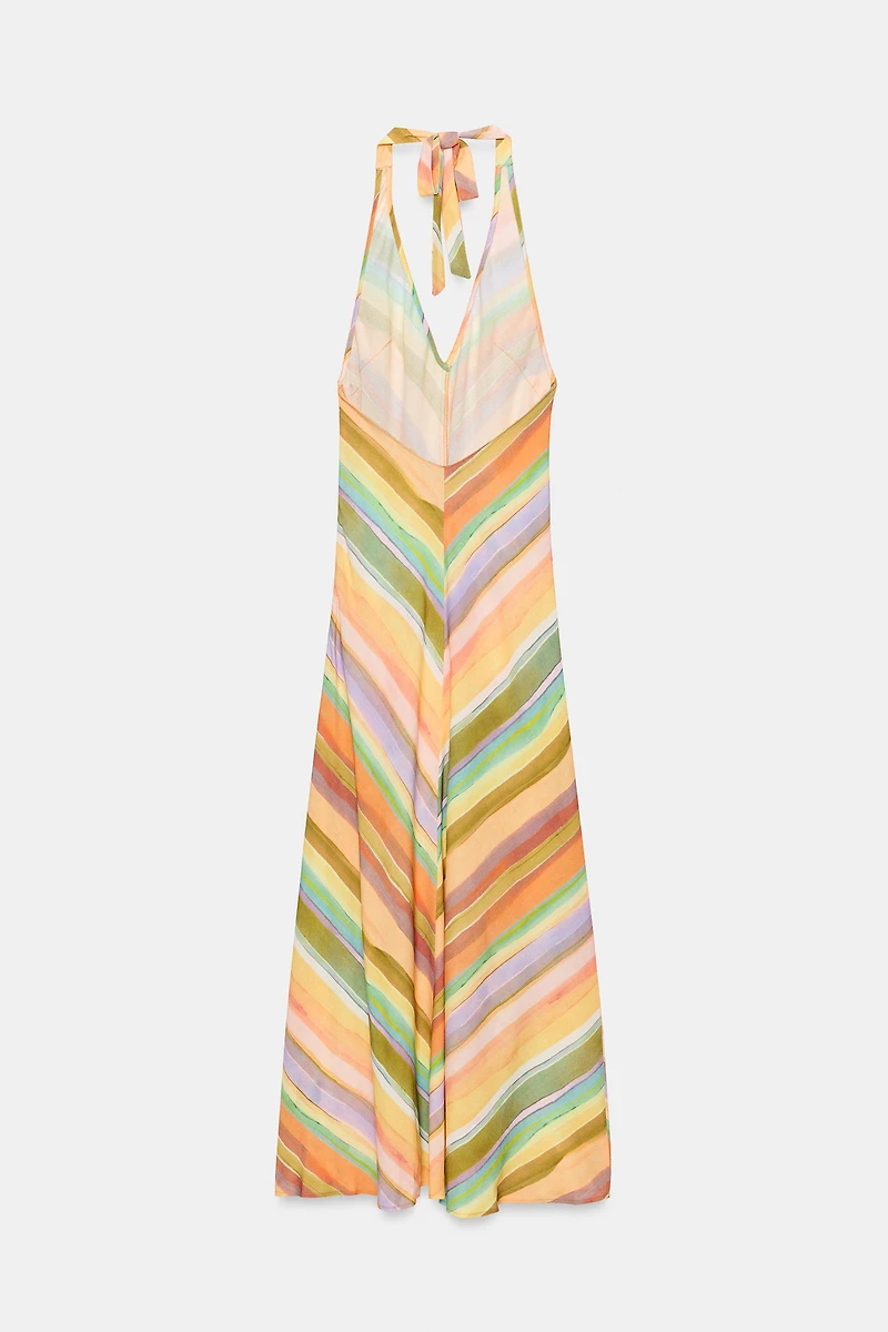 STRIPED LONG DRESS