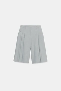 PLEATED LONG SHORTS