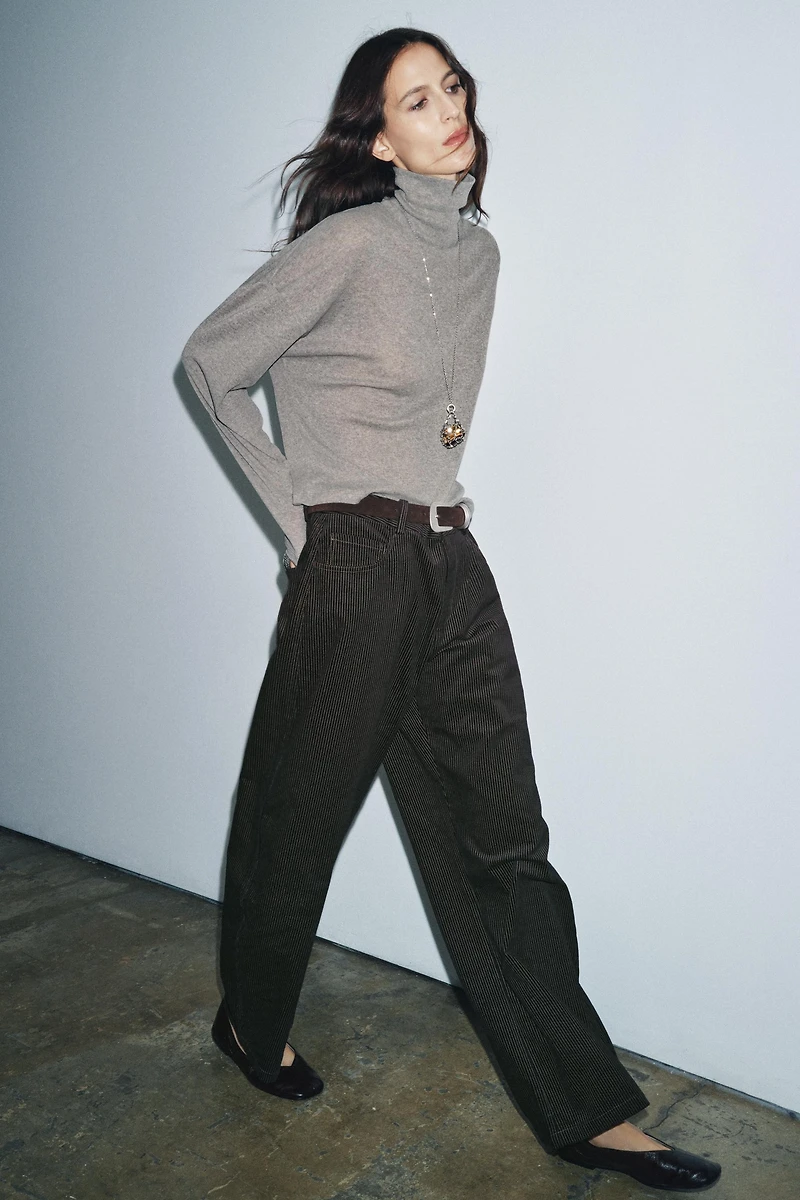 ZW COLLECTION STRIPED WIDE LEG PANTS