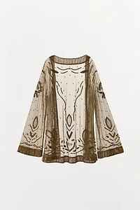 BEADED SEQUIN KIMONO