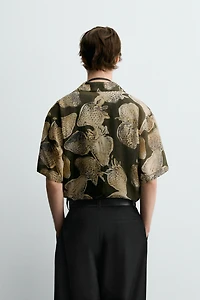 STRAWBERRY PRINT 100% RAMIE SHIRT