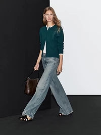 Cardigan en laine mélangée