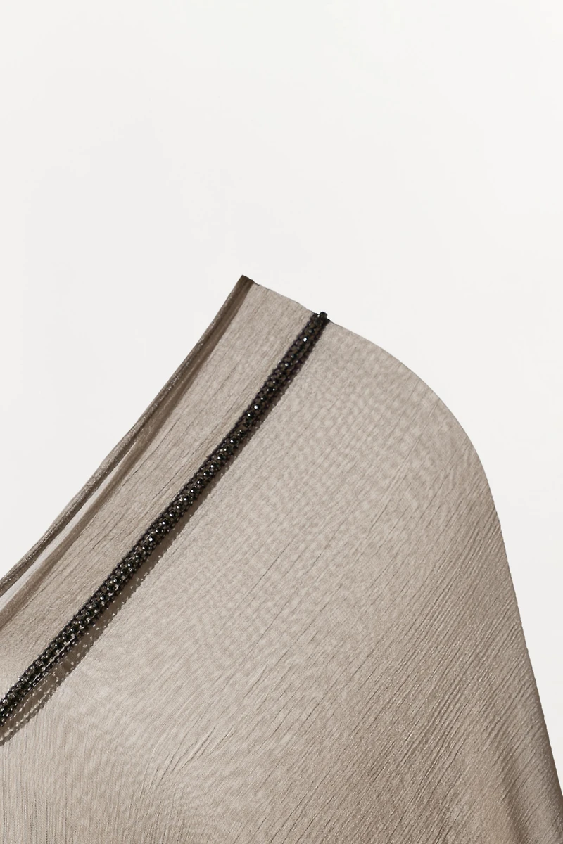 LONG 100% VISCOSE SHIMMER CAPE