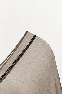 LONG 100% VISCOSE SHIMMER CAPE