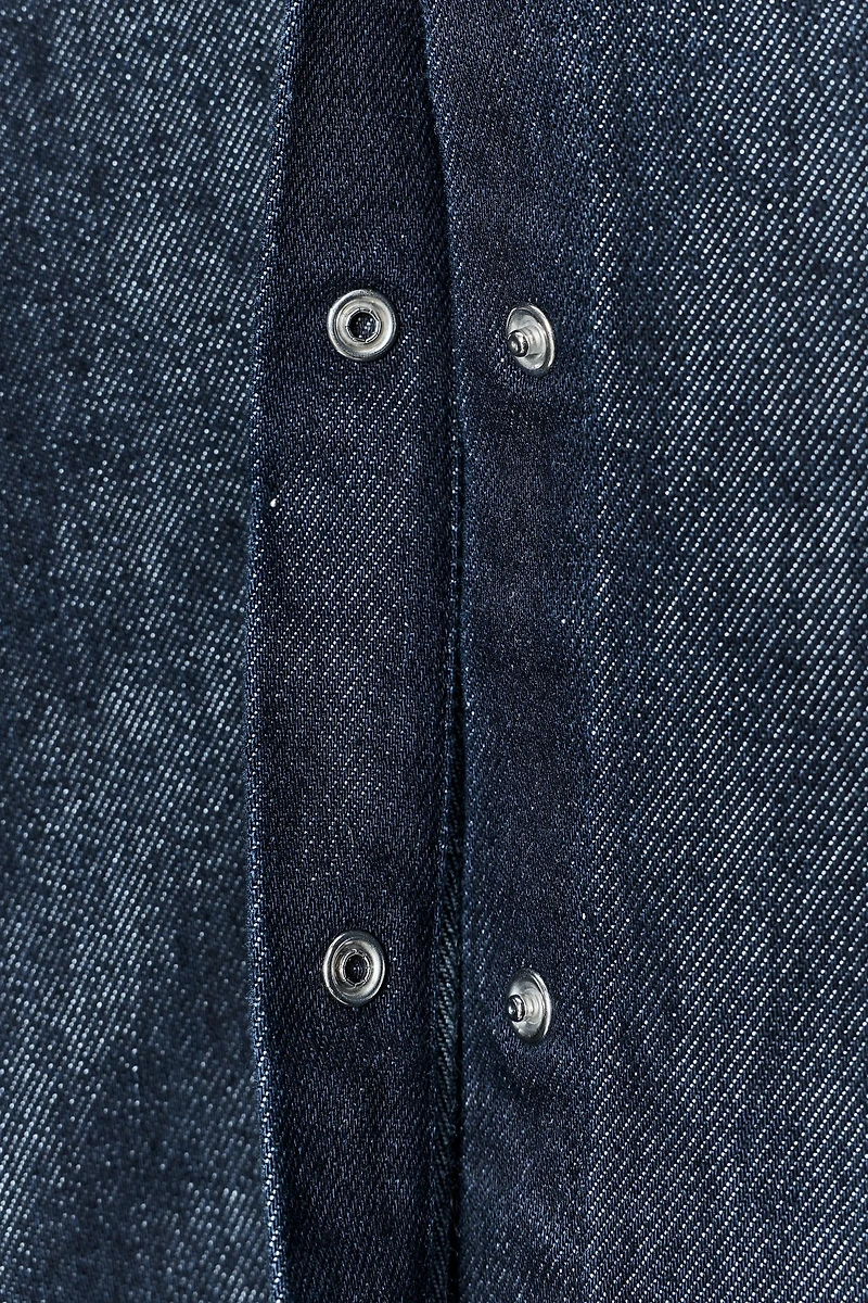 ZW COLLECTION DENIM TIE SHIRT