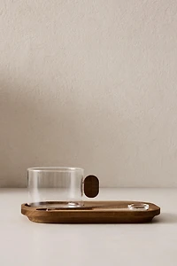 TASSE BOROSILICATE AVEC PLATEAU