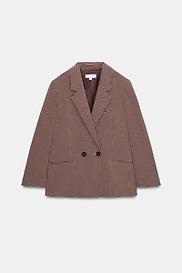 VESTE OVERSIZE À CARREAUX VICHY