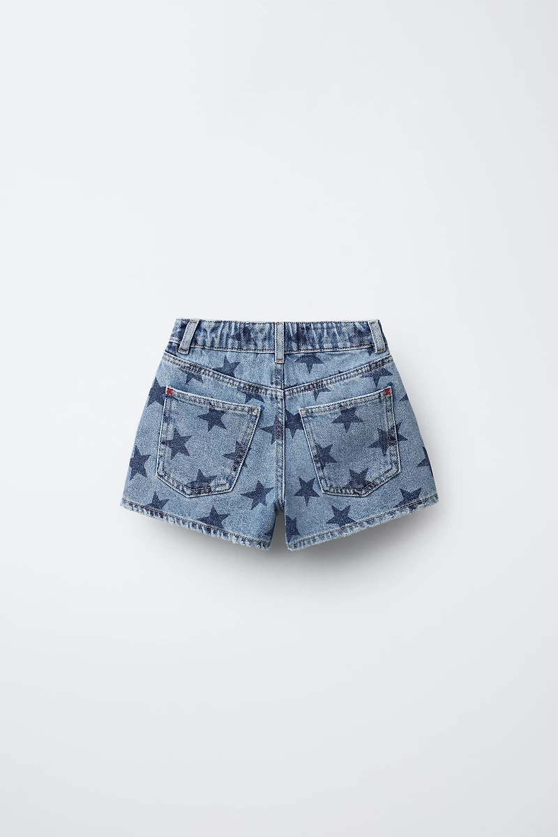 STAR DENIM SHORTS