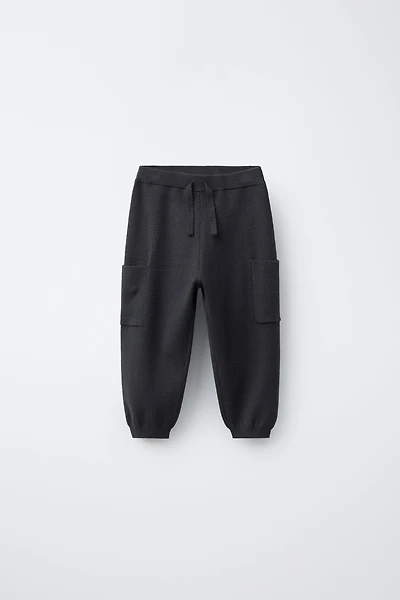 KNIT CARGO JOGGER PANTS