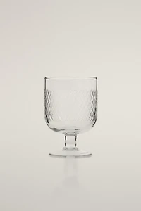 VERRE À PIED EN VERRE TAILLÉ