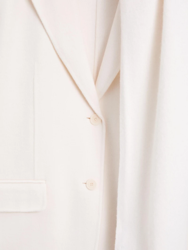 Blazer avec écharpe en laine mélangée