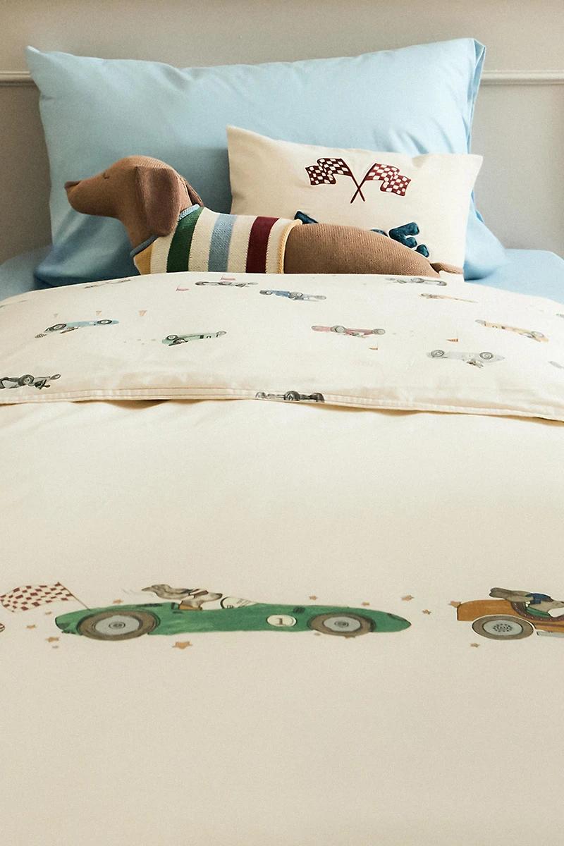 HOUSSE DE COUETTE ENFANT CHIEN COURSE