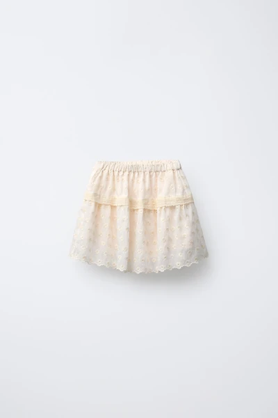 JUPE BRODERIES DENTELLE