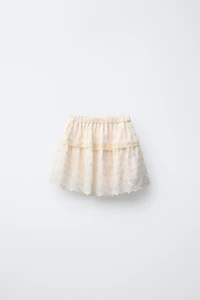 JUPE BRODERIES DENTELLE