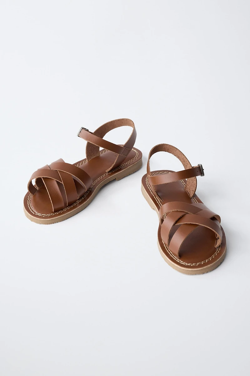 LEATHER STRAP SANDALS